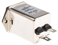 fn9260-2-06 Schaffner 2A, 250 V ac Male Panel Mount IEC Inlet Filter FN9260-2-06, Faston 2 Fuse