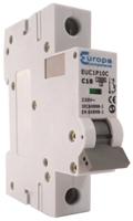 euc1p25c Europa EUC1P EUC MCB, 1P, 25A Curve C, 230V AC, 10 kA Breaking Capacity