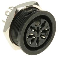 491-140 RS PRO 8 Pole Din Socket, 4A, 100 V ac, Female, Panel Mount