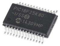pic18f25k80-iss Microchip, 8 bit PIC, PIC18F66K80 Microcontroller, 64 MHz, 32kB FLASH, 28-Pin SSOP