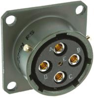 62gb-12e14-22sn Amphenol Limited, 62GB 5 Way Box Mount MIL Spec Circular Connector ReceptacleGreen, Socket Contacts,Shell Size 14,