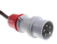 6321637-r25 Scame, Block 3 IP44 Red Wall Mount 3P + N + E RCD Industrial Power Connector Socket, Rated At 16A, 415 V