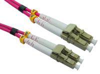 284-6982 RS PRO LC to LC Duplex Multi Mode OM4 Fibre Optic Cable, 3mm, Light Blue, 500mm