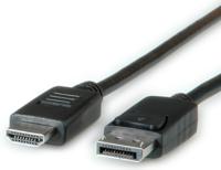 11045780-10 Roline Male DisplayPort to Male HDMI, PVC  Cable, 1080p, 1m