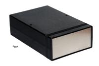 1598gbk Hammond 1598 Black Flame Retardant ABS Instrument Case, 249.7 x 159 x 75mm