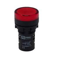271-7487 RS PRO, Panel Mount Red LED Pilot Light, 22mm Cutout, IP65, Round, 24V ac/dc