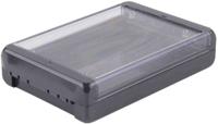 96024244-b-181304-pc-v0-g-7024 Bopla Bocube Series Graphite Grey Polycarbonate V0 Enclosure, IP66, IP68, IK07, Transparent Lid, 191 x 125 x 40mm