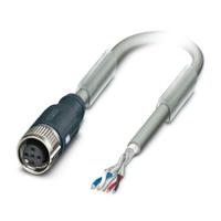 1421967 Phoenix Contact SAC Series Bus Cable, 5 Cores, 0.25 mm², 24, 2.5m, Shielded Shield, Data Transfer Cable Cable