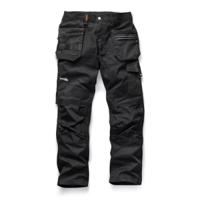 t54502 Scruffs Trade Flex Men's Black Cotton, Polyester, Size Regular Waist Size 40 in W 32in L