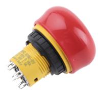 ab6e-3bv02prh Idec Push Button Switch, Latching, Panel Mount, 16.2mm Cutout, SPDT, 250V, IP65
