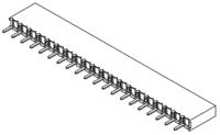 bcs-120-l-s-te Samtec BCS Series Straight Through Hole Mount PCB Socket, 20-Contact, 1-Row, 2.54mm Pitch, Solder Termination