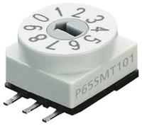 p65smt103 APEM 10 Way Surface Mount DIP Switch SPST, Rotary Flush Actuator