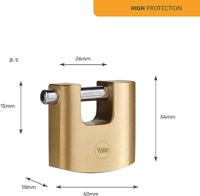 y114b601141 Yale Padlock Brass Padlock, 9mm Shackle, 60mm Body