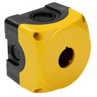 lpzp1a5 Lovato Yellow Plastic Platinum Push Button Enclosure - 1 Hole 22mm Diameter