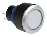 175-8297 RS PRO Illuminated Push Button Switch, Momentary, Panel Mount, 22.2mm Cutout, SPDT, Red LED, 250V ac, IP65