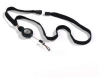 822301 Durable Black Lanyard With Badge Reel