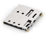 2490448-1 TE Connectivity,  7 Way Push/Push Nano Sim Memory Card Connector