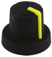 303tpn130-006237239 Sifam 18.9mm Black Potentiometer Knob for 6mm Shaft Splined, 3/03/TPN130-006/237/239