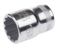 7800dm-19 Bahco 1/2 in Drive 19mm Standard Socket, 12 point, 38 mm Overall Length