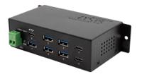 ex-1196hms Exsys 7 Port USB 3.2 USB A, USB C  Hub, USB Bus Powered, 132 x 32 x 65mm