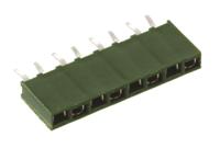 215297-8 TE Connectivity AMPMODU HV100 Series Straight Through Hole Mount PCB Socket, 8-Contact, 1-Row, 2.54mm Pitch, Solder