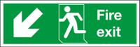 370-1144 Vinyl FIRE EXIT, Fire Exit, English, Exit Sign