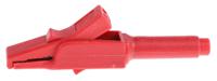 973889101 Hirschmann Test & Measurement Crocodile Clip 4 mm Connection, Bronze Contact, 15A, Red
