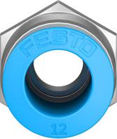 qs-g14-12 Festo QS Series Straight Threaded Adaptor, G 1/4 Male to Push In 12 mm, Threaded-to-Tube Connection Style, 186350