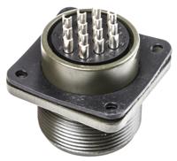 ms3102a-20-27p Amphenol Industrial, MS3102A, Copper Alloy 14 Way Box Mount MIL Spec Circular Connector Receptacle, Pin Contacts,Shell