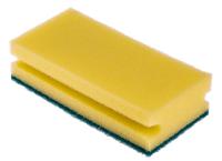 898-8295 RS PRO Black, Yellow Sponge Scourer 150mm x 65mm x 40mm, for Industrial, Kitchen Use