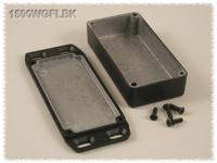 1590wgflbk Hammond 1590 Series Die Cast Aluminium Enclosure, IP65, Flanged, 100 x 50 x 25mm