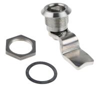 341-0163 Steinbach & Vollman Stainless Steel Triangular Lock, 32mm Panel-to-Tongue, 20.2 x 22.2mm Cutout, Key Unlock