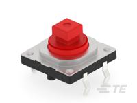 2425754-1 TE Connectivity Red Cap Tactile Switch, SPST 50mA 3mm Through Hole