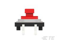 2425754-1 TE Connectivity Red Cap Tactile Switch, SPST 50mA 3mm Through Hole