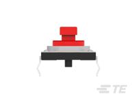 2425754-1 TE Connectivity Red Cap Tactile Switch, SPST 50mA 3mm Through Hole