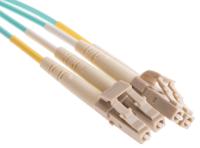 121-3933 RS PRO LC to LC Duplex Multi Mode OM4 Fibre Optic Cable, 900μm, Blue, 1m