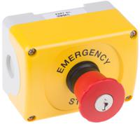 1tvc101000p3206 ABB Key Release Emergency Stop Push Button, Surface Mount, 1NC, IP66