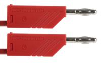 934062101 Hirschmann Test & Measurement Test lead, 16A, 60V dc, Red, 1m Lead Length
