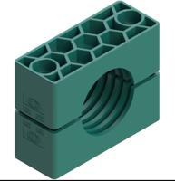 rcp4483x Parker Double Hydraulic Pipe Clamp for 48.3mm tube, RCP448.3X