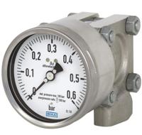 9082883 WIKA G 1/4 Analogue Differential Pressure Gauge 1.6bar Bottom Entry 100mm Outside Diameter