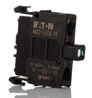 216562-m22-ledc-g Eaton RMQ Titan M22 Series Light Block, 12 → 30V ac/dc, Green Light