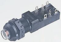 zne18-fa200-bk-gn-2u-ee-l C & K Push Button Switch, Latching, Panel Mount, 14mm Cutout, DPDT
