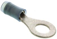 130114 TE Connectivity, PIDG Insulated Ring Terminal, M6 Stud Size, 1mm² to 2.6mm² Wire Size, Blue