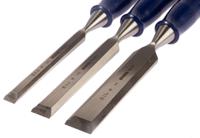 tm444s3 Irwin 3 Piece Steel Bevel Edge Chisel Set, 13.0 mm, 19 mm, 25 mm Blade Width