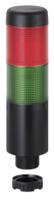 69812074 Werma Kompakt 37 Series Red/Green Signal Tower, 2 Lights, 12 V