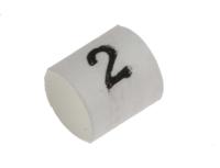 trsa-1019c12 TE Connectivity Heat Shrink Cable Markers, White, Pre-printed "2", 1 → 3mm Cable, TRSA-1019/C/1/2
