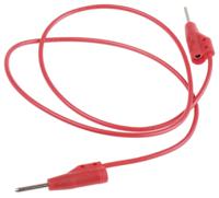 973595101 Hirschmann Test & Measurement Test lead, 6A, 60V dc, Red, 50cm Lead Length