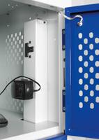 113-4501 RS PRO 8 Door Vented Mild Steel Blue Locker, 1800 mm x 300 mm x 450mm