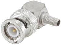 51s207-306n5 Rosenberger BNC Series, Plug Cable Mount BNC Connector, 50Ω, Crimp Termination, Right Angle Body