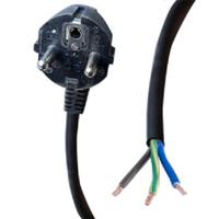 447-013 RS PRO Straight Unterminated Right Angle CEE 7 Plug Power Cord, 2m